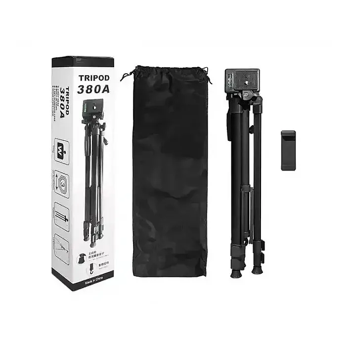 Tripod 380A Camera Stand With Phone Holder
