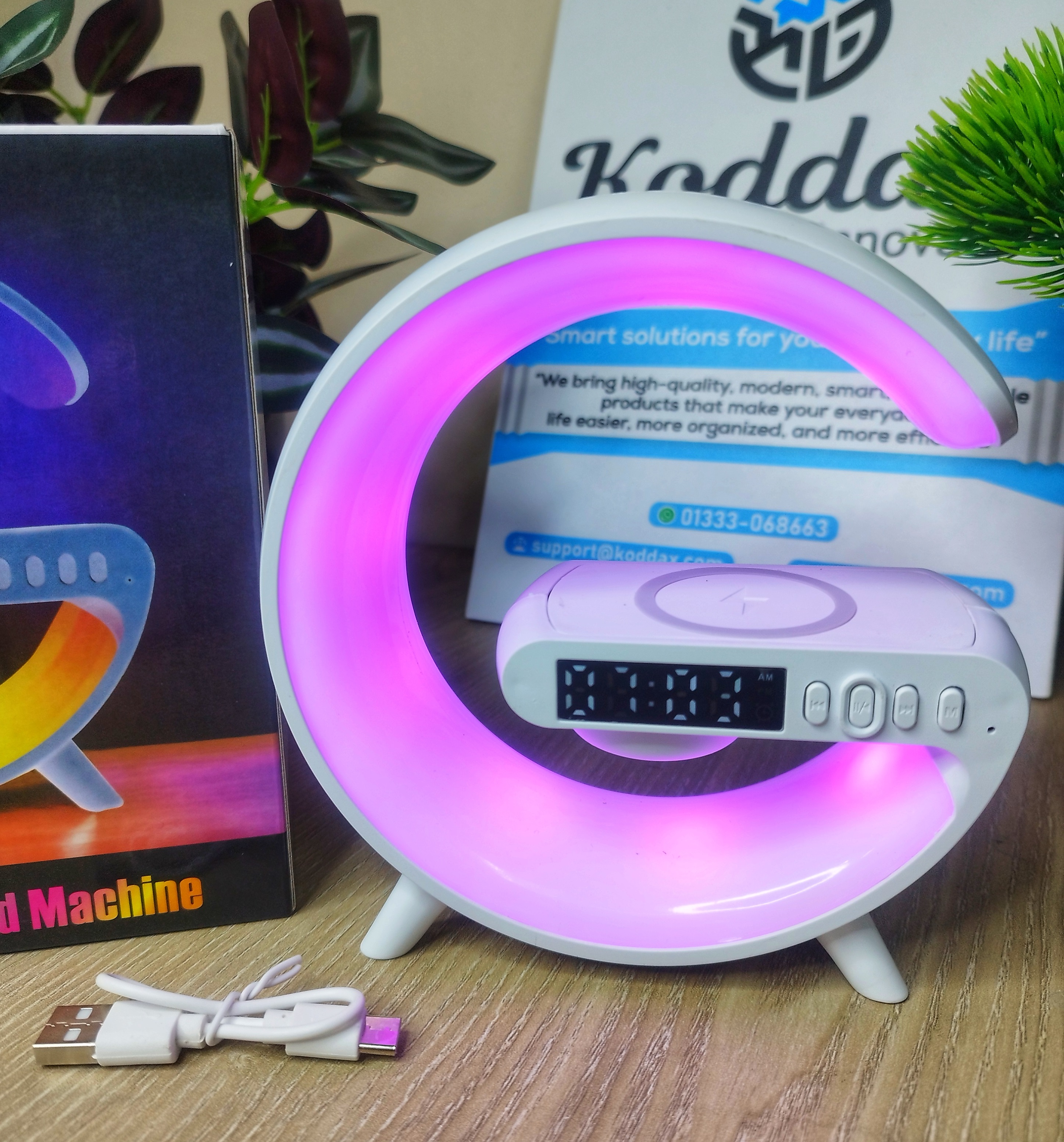 G63 Atmosphere RGB Light Bluetooth Speaker With Wireless Charging