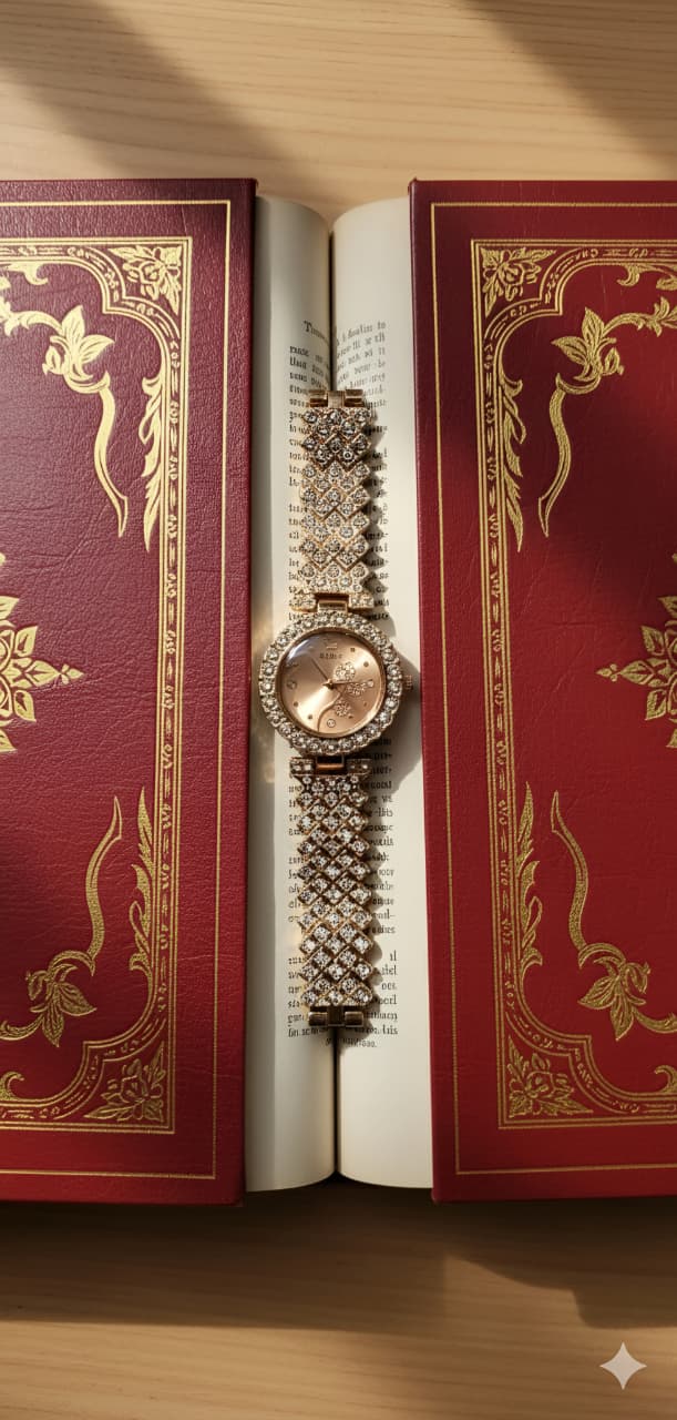 OLEVS rose gold-tone case and strap watch