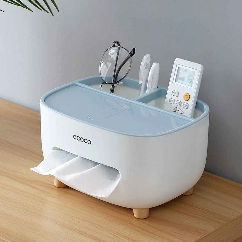Newest Tissue Box Napkin Holder Remote Control Storage