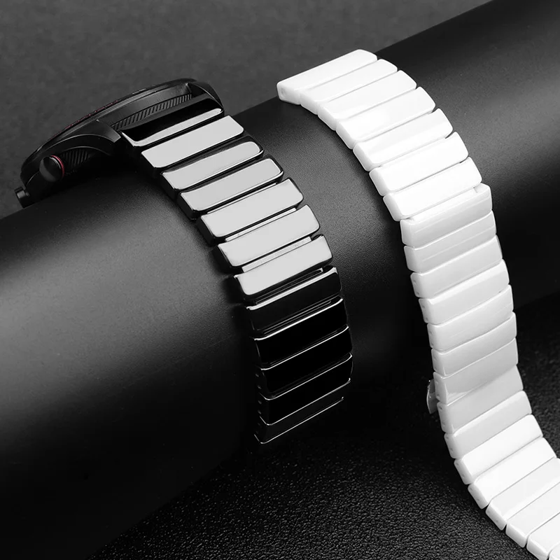20mm Ceramic strap for smartwatch – White
