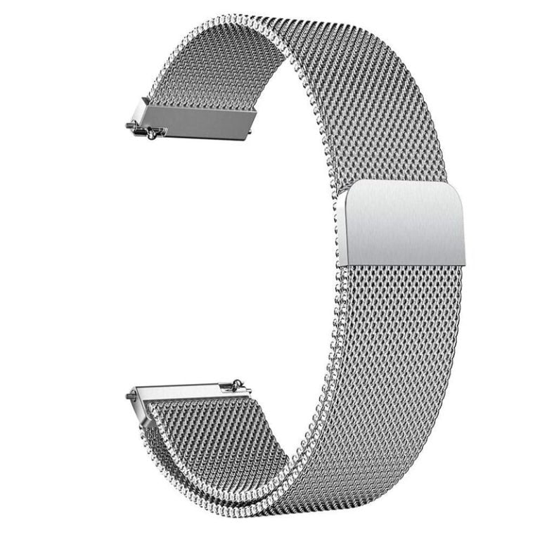 Universal 20mm Metal Magnetic Watch Strap– Silver Color